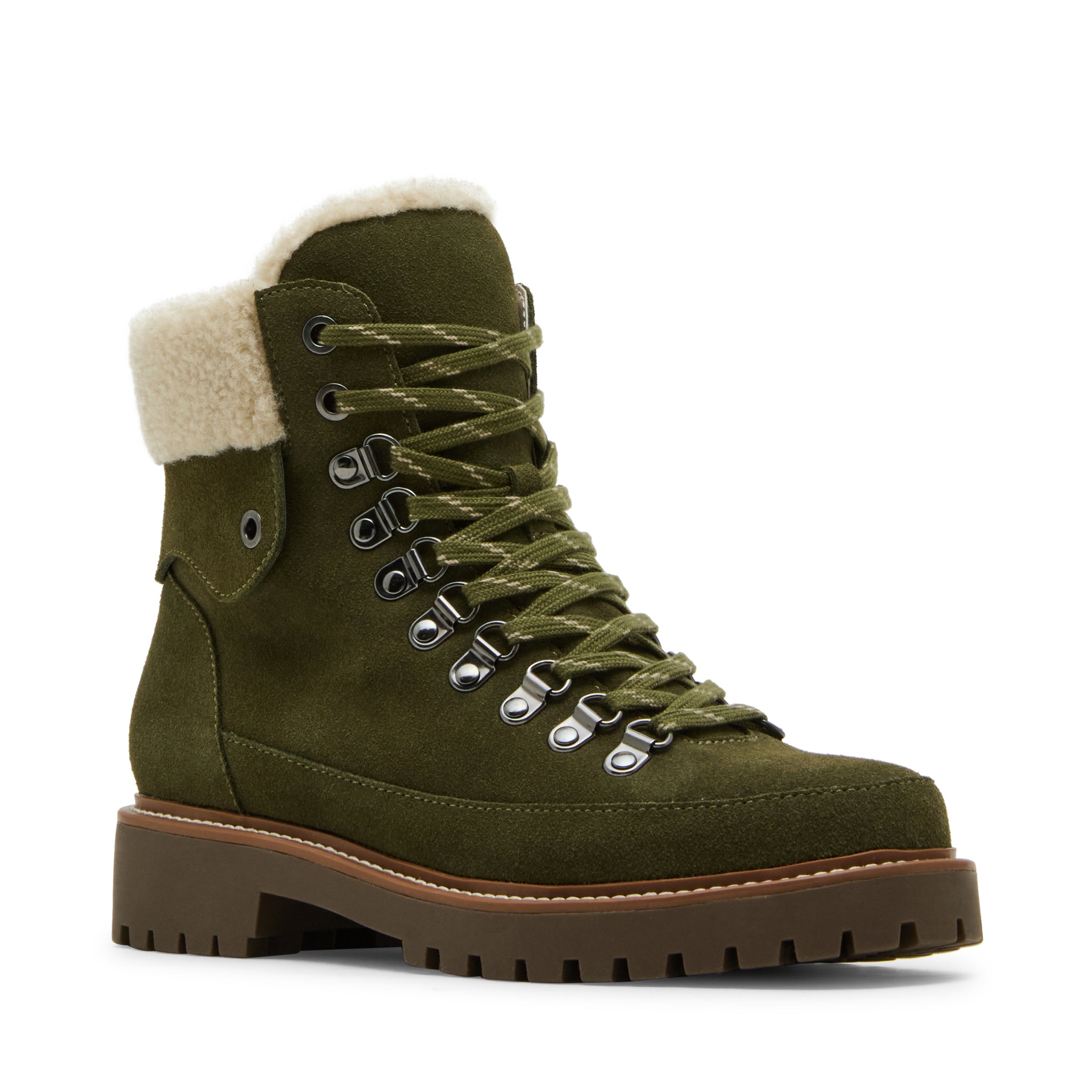 OLIVE SUEDE