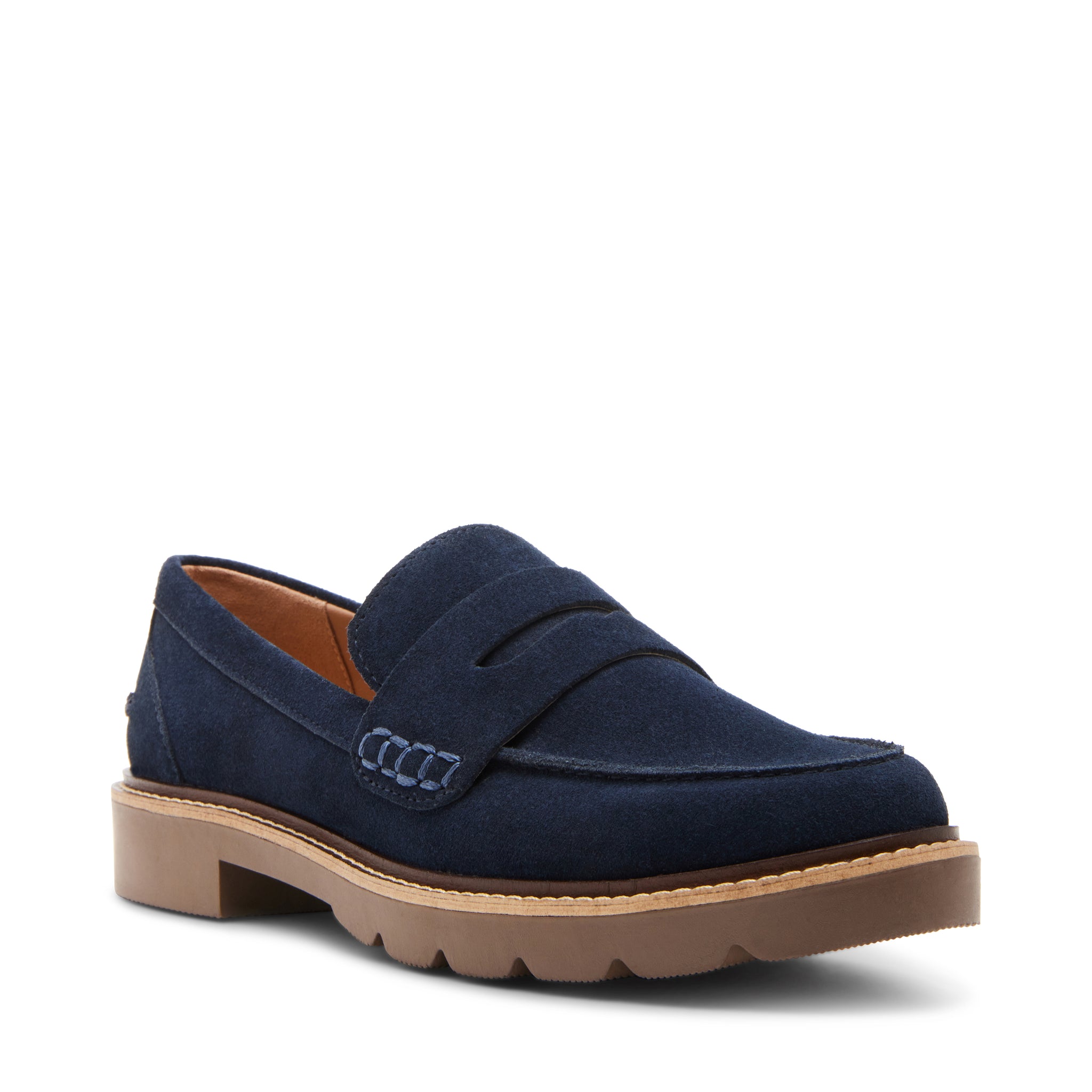 Lug Loafer Navy Loafer Shoes Womens Franco Balin Lug Sole Penny